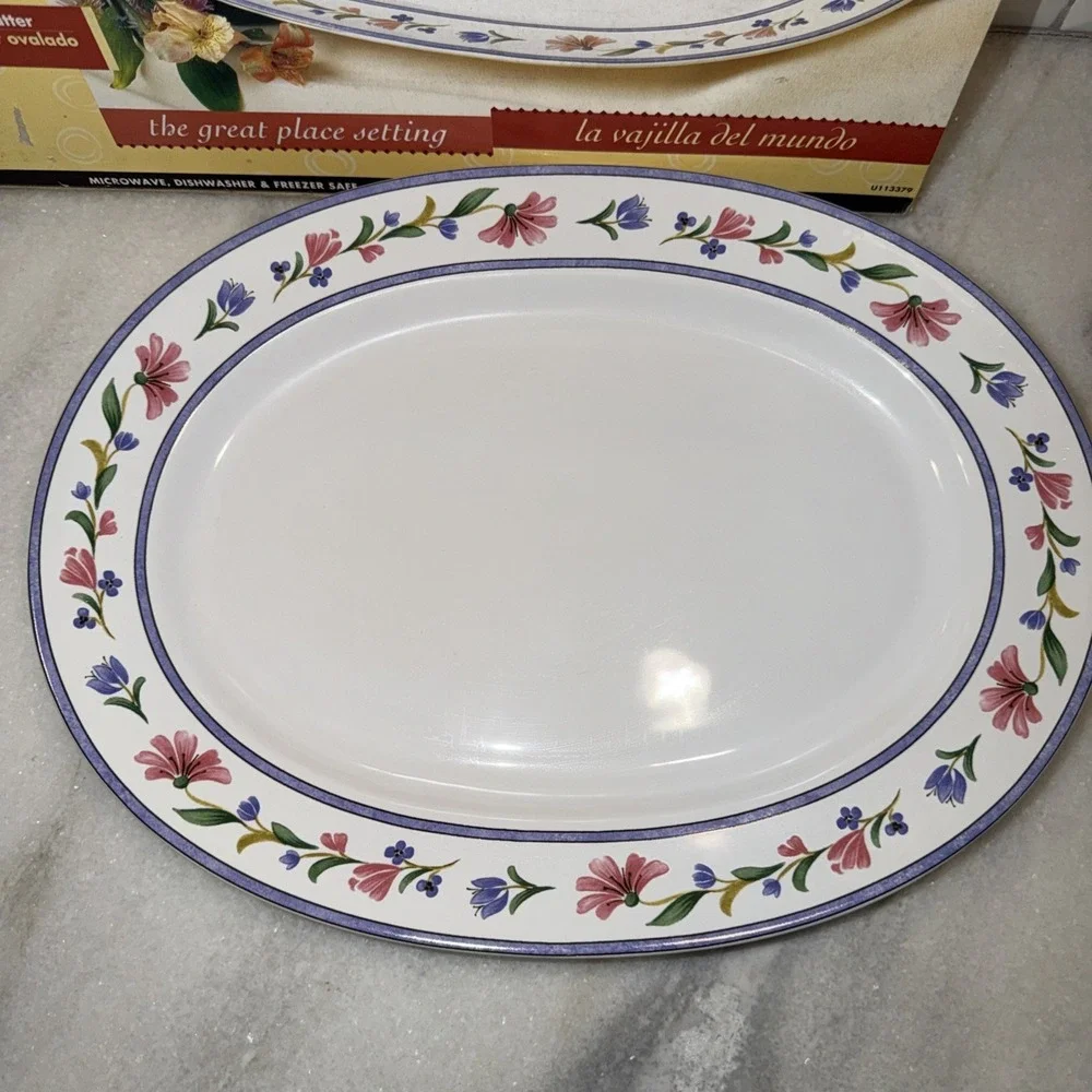 Vintage Oneida International Country 14in Oval Serving Platter‎ ES05 New In Box